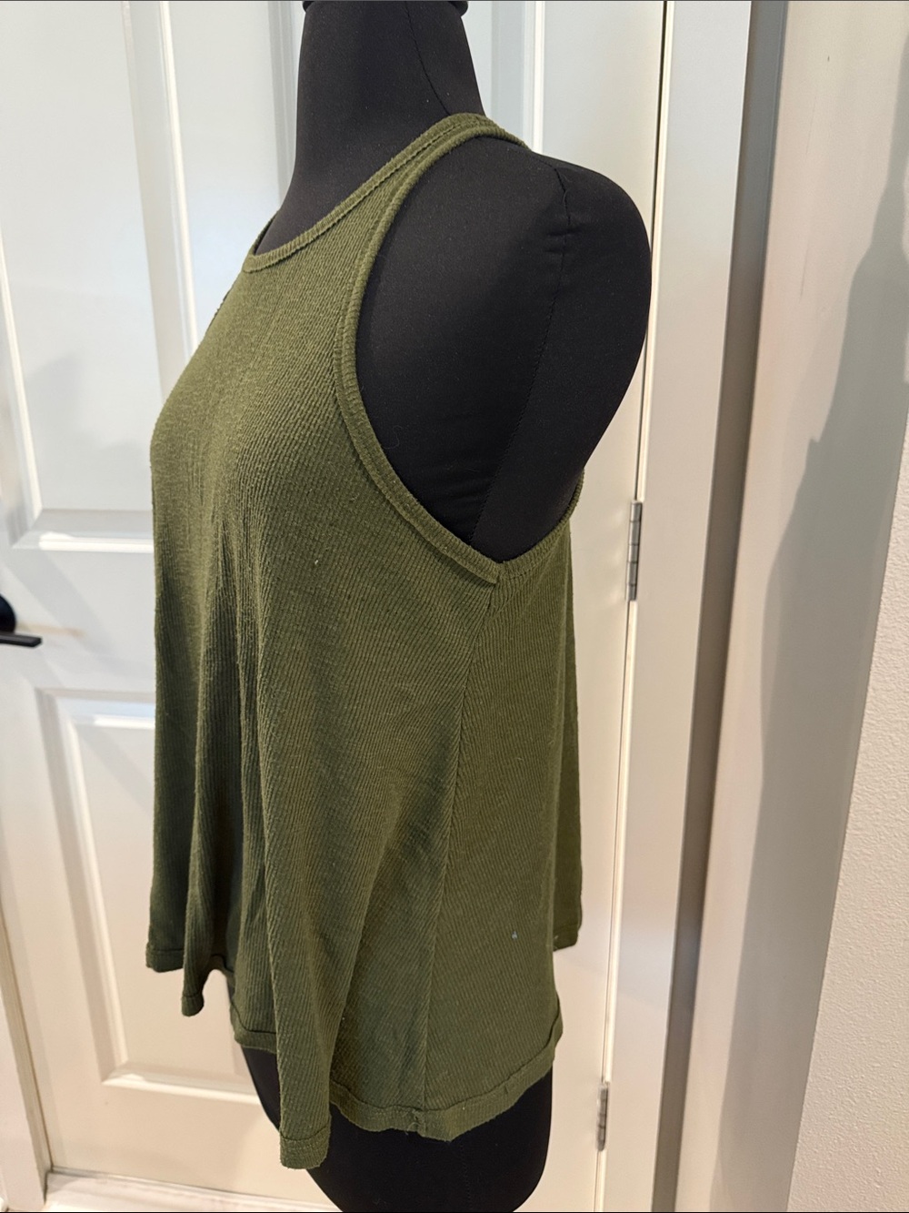 Free People Olive Ribbed Racerback Tank - Picture 4 of 5